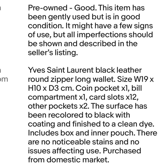 Yves Saint Laurent Black and Pink Zip Wallet - Picture 8 of 8